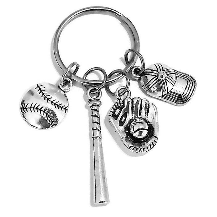 wholesale baseball key chain softball baseball player bat baseball baseball key chain MOQ≥2 JDC-KC-Caitao002