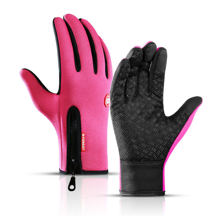 Wholesale Gloves Polyester Winter Warm Outdoors Non-Slip Full Finger Touch Screen JDC-GS-TuG007