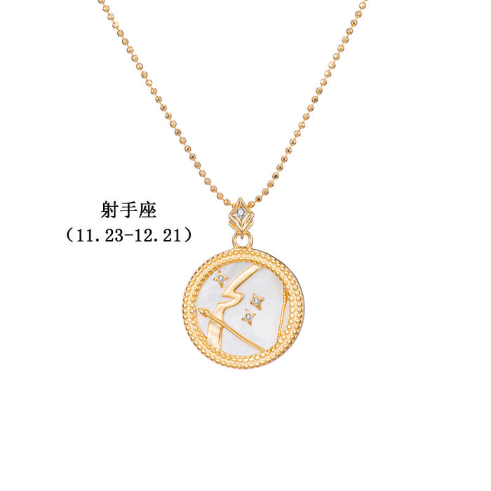 Wholesale 925 Silver Twelve Constellation Necklace JDC-NE-Jiesheng002