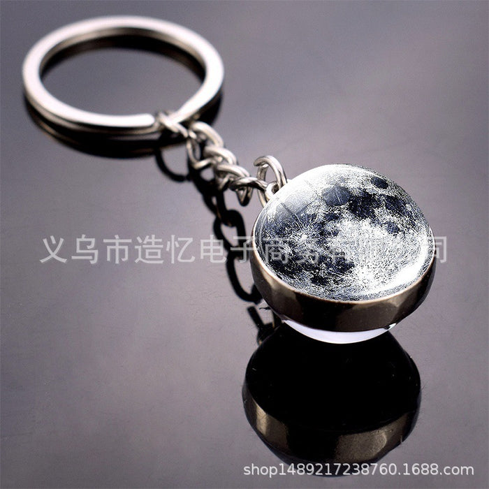 Wholesale Keychains Alloy Glass Planet MOQ≥2 JDC-KC-ZaoY017