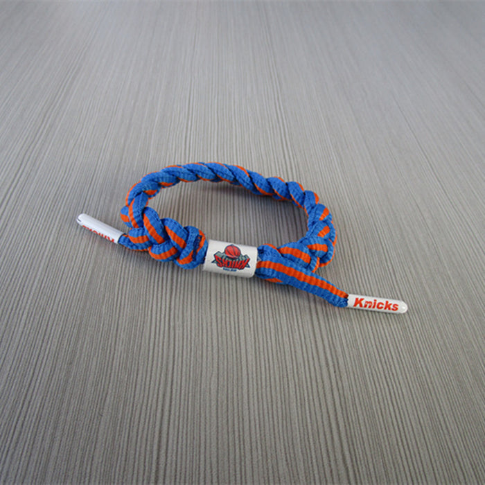 Wholesale Basketball Team Rope Laces Woven Bracelet Adjustable Sports Wristband Rubber Bracelet JDC-BT-MKW004