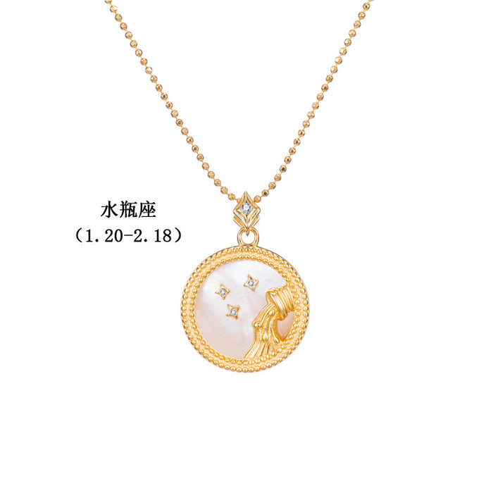 Wholesale 925 Silver Twelve Constellation Necklace JDC-NE-Jiesheng002