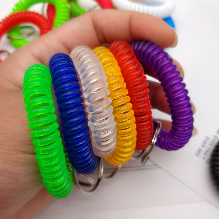 Wholesale plastic spring telephone line keychain JDC-KC-RuiL001