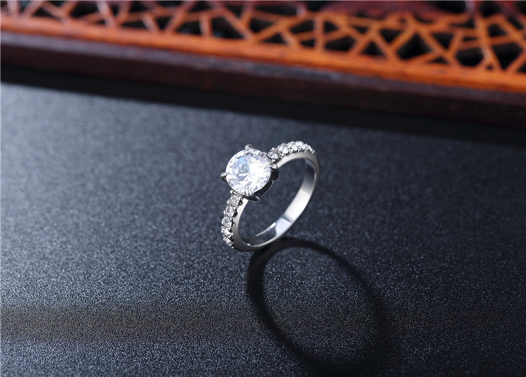 Anillo al por mayor acero inoxidable acero simple circón de circón diamante anillo de diamantes jdc-rs-premoys001