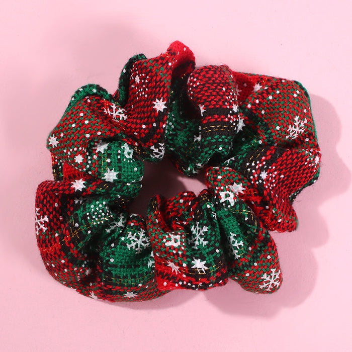 Wholesale Hair Scrunchies Woven Velvet Christmas JDC-HS-YuL002