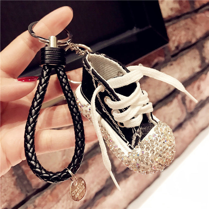 Wholesale Keychains Canvas Shoes With Rhinestones Cute JDC-KC-YJJP002