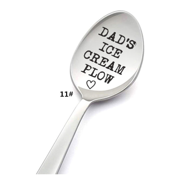 Wholesale Father's Day Gift Stainless Steel Spoon Spoon Coffee Spoon Table Spoon MOQ≥2 JDC-SN-YiB001