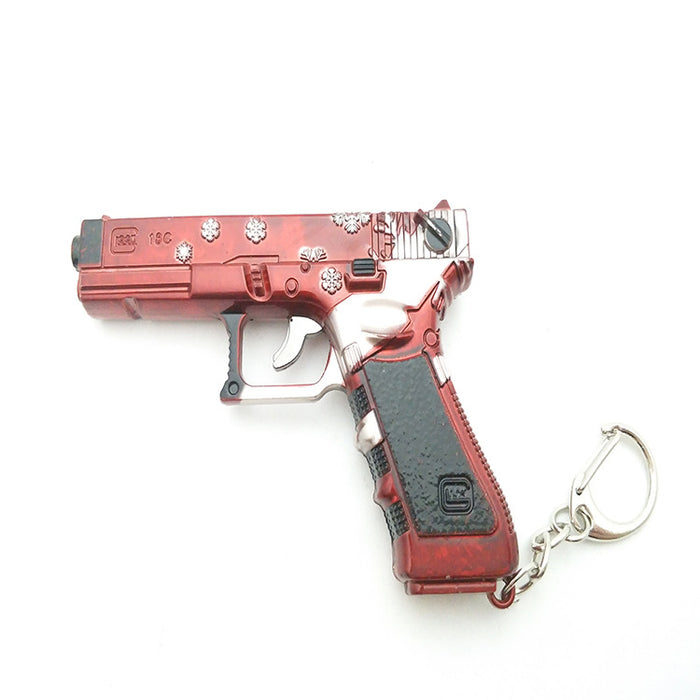 Wholesale pistol model can be equipped with leather case keychain pendant MOQ≥2 JDC-KC-MShan004