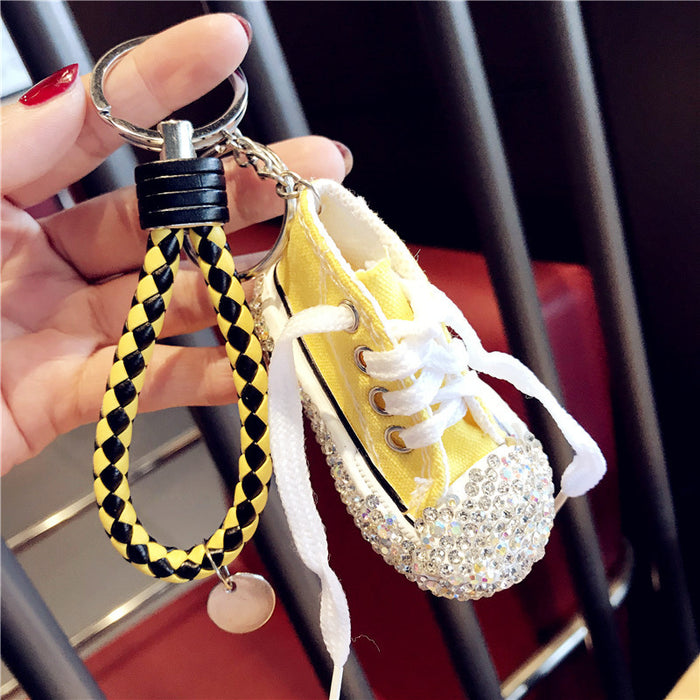 Zapatos de lona de llaves al por mayor con diamantes de imitación lindo JDC-KC-YJJP002