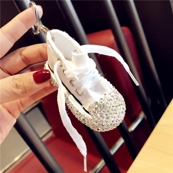 Wholesale Keychains Canvas Shoes With Rhinestones Cute JDC-KC-YJJP002