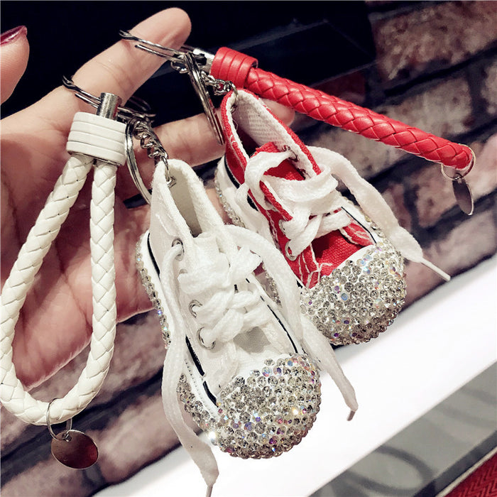 Zapatos de lona de llaves al por mayor con diamantes de imitación lindo JDC-KC-YJJP002