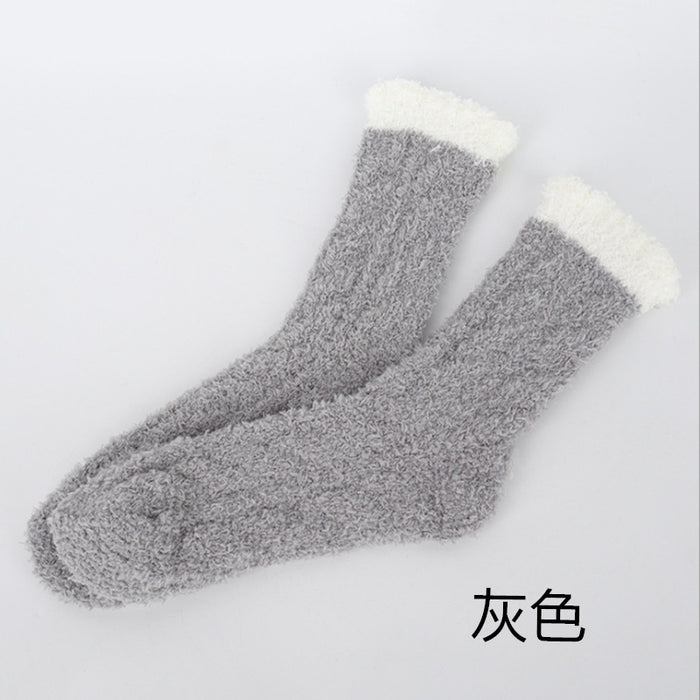Calcetines difusos al por mayor de vellón de vellón otoño de invierno gruesos calcetines para dormir jdc-sk-xiaoz001