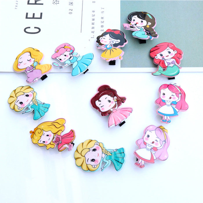 Wholesale children baby Q version princess queen jewelry pressed duck clip 10pcs JDC-HC-Jianman002