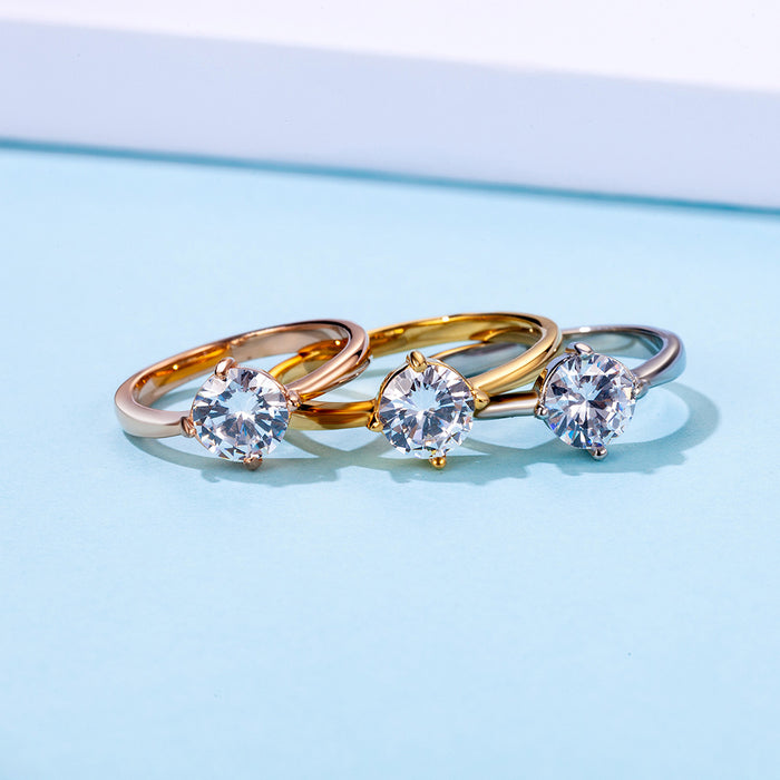Anillos de diamantes de acero de titanio al por mayor anillos de diamantes de acero inoxidable JDC-RS-PremlQF003