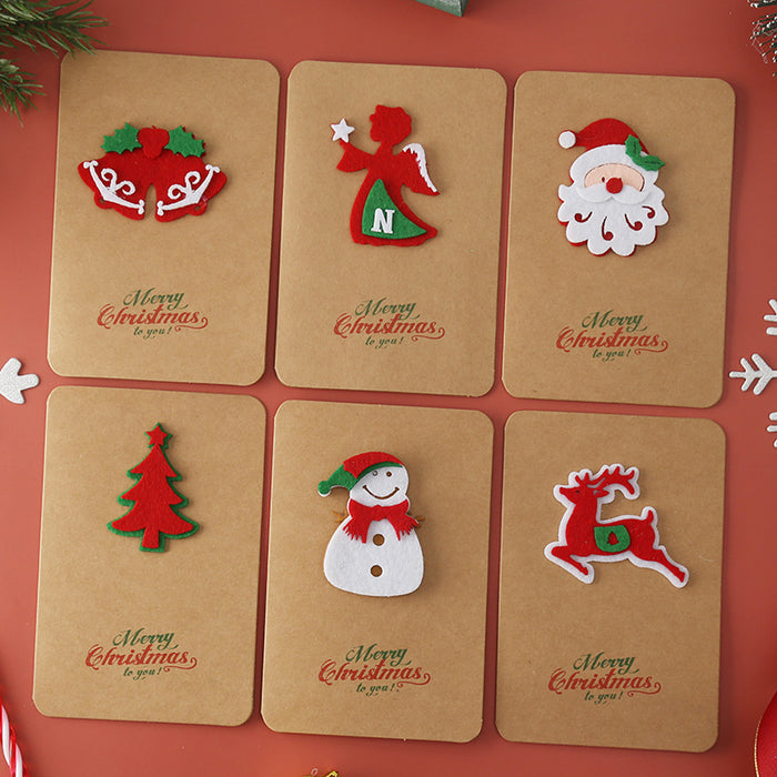 Wholesale Greeting Cards Kraft Paper Christmas Greeting Cards Handmade Stereoscopic MOQ≥2 JDC-GC-wuyi001
