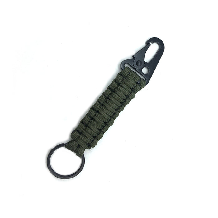 Wholesale Keychains Metal Carabiner Survival Keychain Outdoor Handwoven Eagle Mouth Buckle MOQ≥2 JDC-KC-WRan001