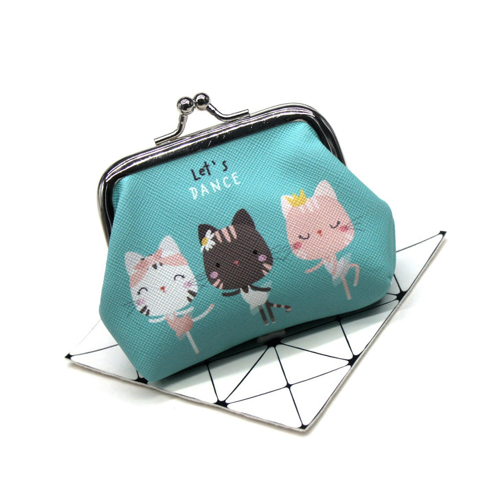 Wholesale kitten printed coin purse cartoon student wallet JDC-WT-QWang005