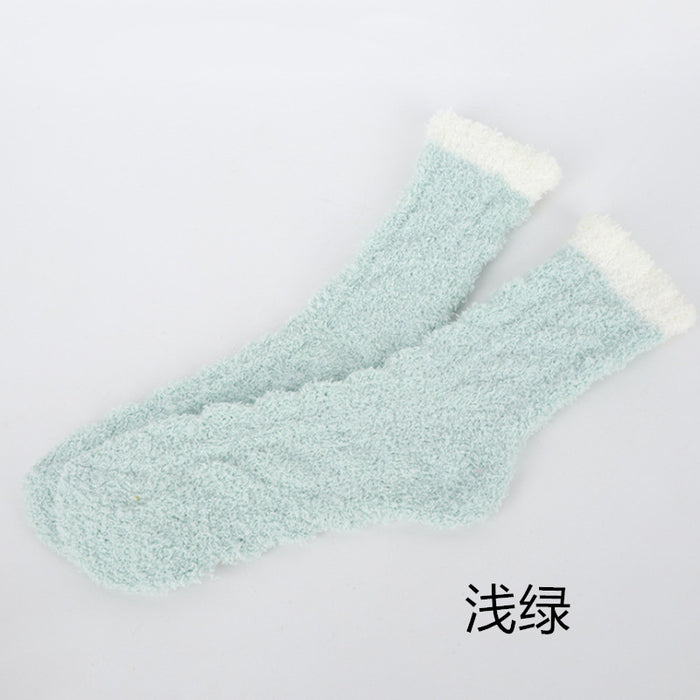 Calcetines difusos al por mayor de vellón de vellón otoño de invierno gruesos calcetines para dormir jdc-sk-xiaoz001