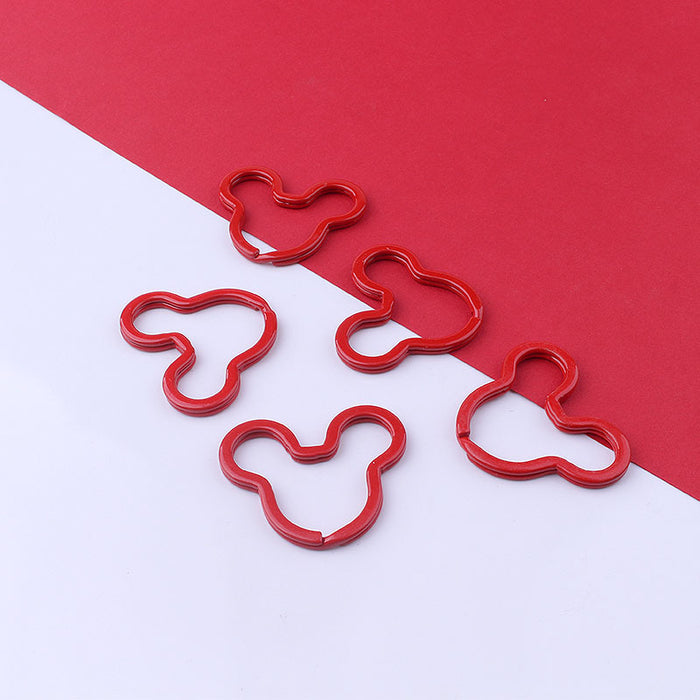 Wholesale Iron Paint Color Pentagonal Heart Keychain DIY Accessories JDC-KC-ZYing004
