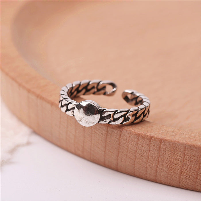 Wholesale Thai Silver Vintage Smiley Ring JDC-RS-CanD003