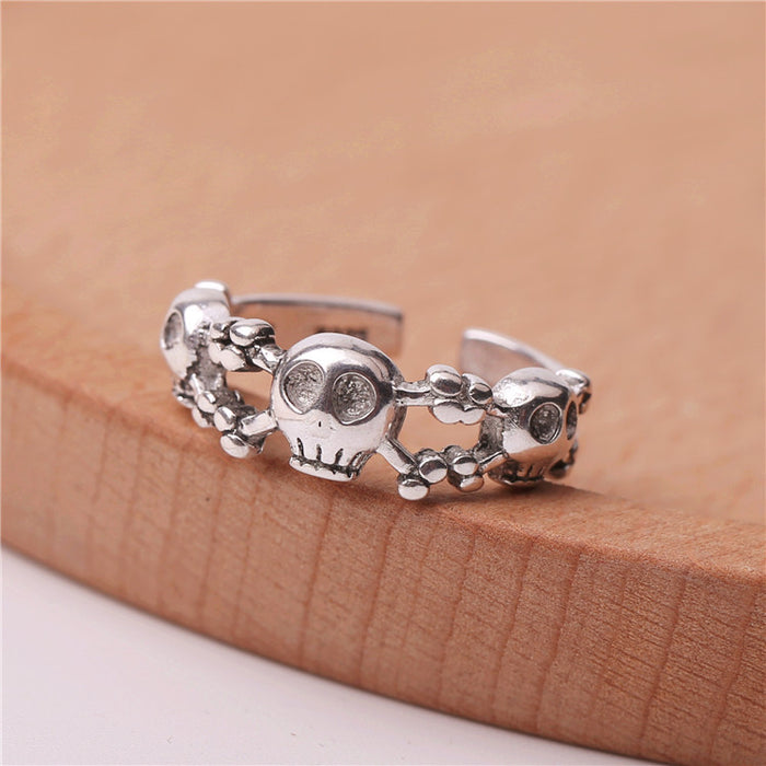 Wholesale Thai Silver Vintage Smiley Ring JDC-RS-CanD003