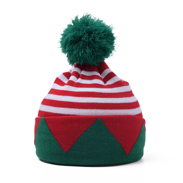 Wholesale Fashion Hat Woolen Christmas Gift Fur Ball Knitted Hat JDC-FH-WenR022