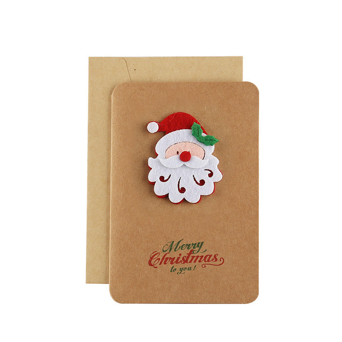 Wholesale Greeting Cards Kraft Paper Christmas Greeting Cards Handmade Stereoscopic MOQ≥2 JDC-GC-wuyi001