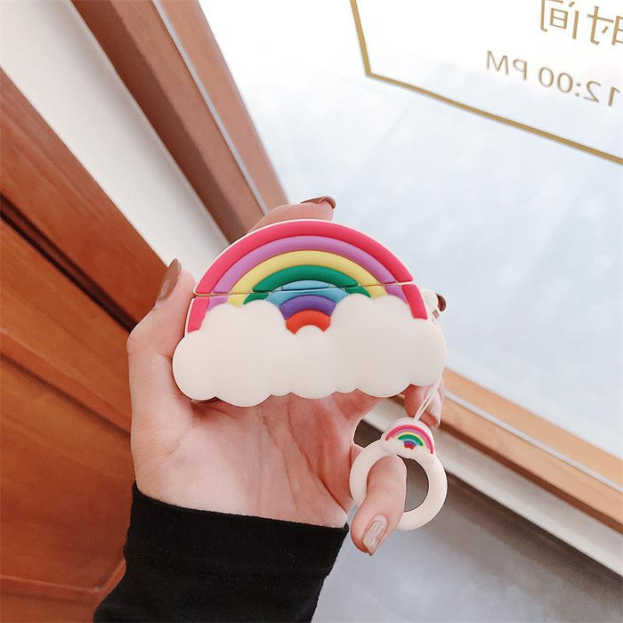 Wholesale Headphone Case Silicone Cute Rainbow Clouds Protective Cover JDC-EPC-YSD028