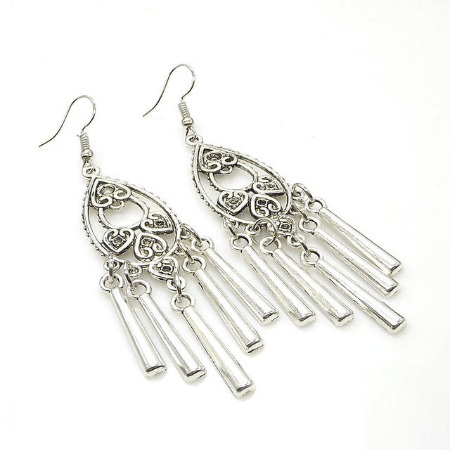 Wholesale Xingma Jewelry Boho Tibetan Silver Women's Earrings JDC-ES-Ylh002