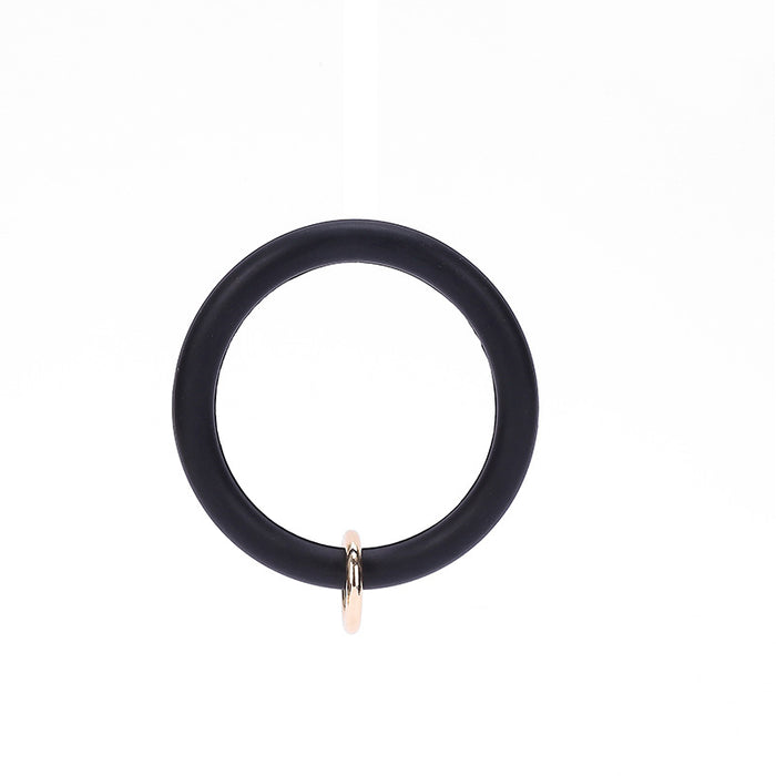 Wholesale Round Silicone Bracelet Keychain MOQ≥3 JDC-KC-JHeng001