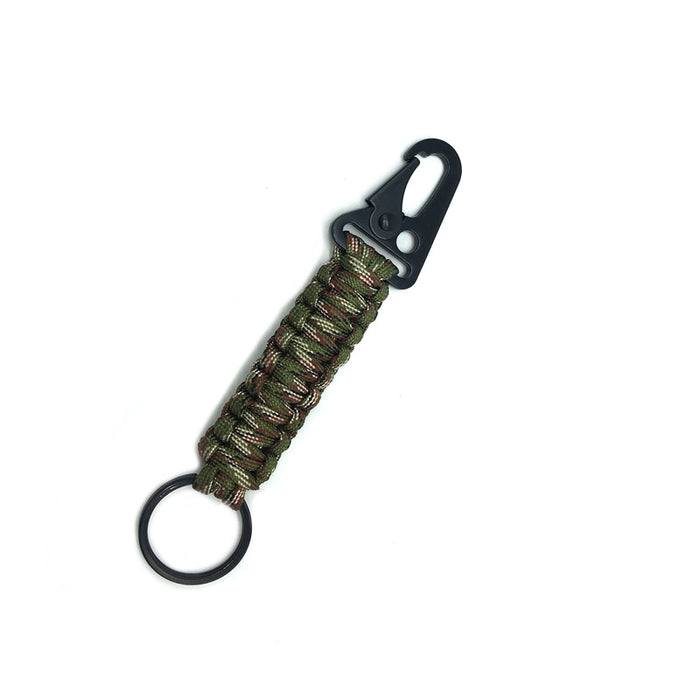 Wholesale Keychains Metal Carabiner Survival Keychain Outdoor Handwoven Eagle Mouth Buckle MOQ≥2 JDC-KC-WRan001