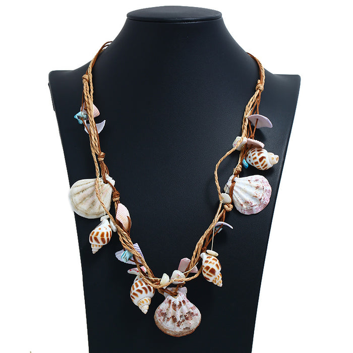 Wholesale Hawaiian Style Personality Casual Necklace Handmade Shell Necklace JDC-NE-Duoh002