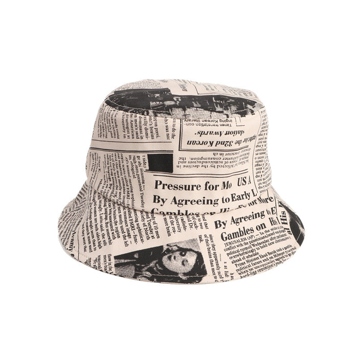 En gros de vieux journaux Pot Hat Big Brim Sunshade hatjdc-fh-llan005