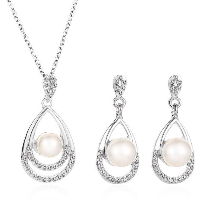 Jewelry WholesaleWholesale drop necklace stud earrings two-piece set JDC-NE-Yiz002 Necklaces 艺真 %variant_option1% %variant_option2% %variant_option3%  Factory Price JoyasDeChina Joyas De China