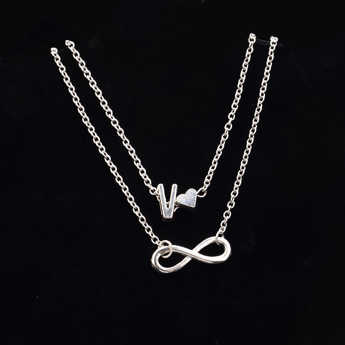 Wholesale love 26 letter alloy anklet JDC-AS-ZW007