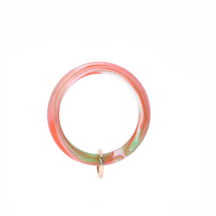 Wholesale Round Silicone Bracelet Keychain MOQ≥3 JDC-KC-JHeng001