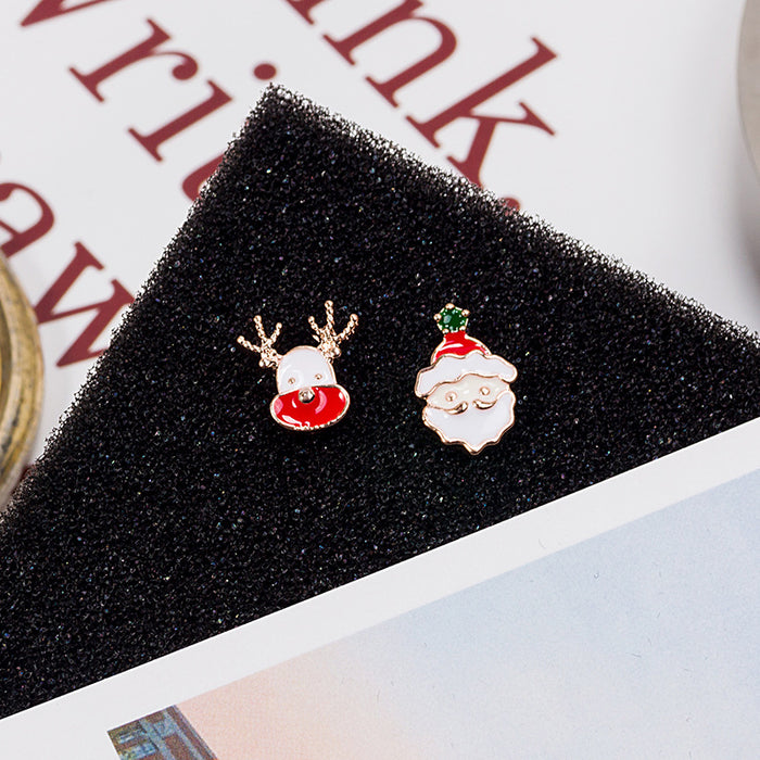 Wholesale Earrings Alloy Christmas Snowflake Elk Bells JDC-ES-MDD071