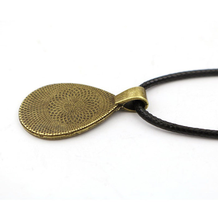 Wholesale Necklace Meditation Time Gemstone Necklace Leather Rope Water Drop JDC-NE-JiaY009