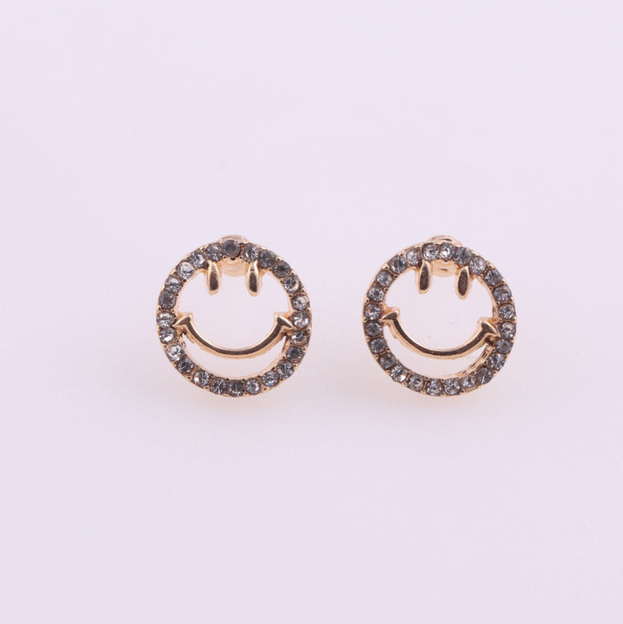 Wholesale Gold Alloy Smiley Earrings JDC-ES-dir006
