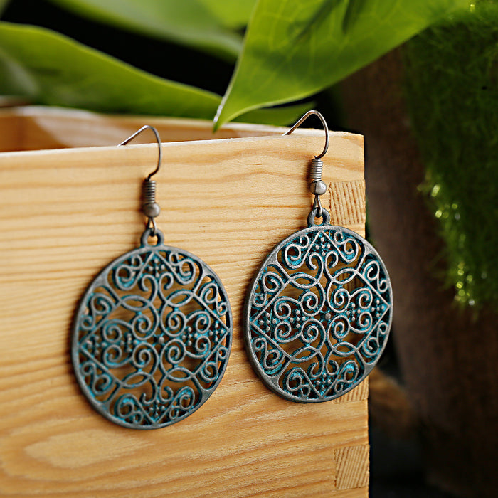Wholesale Earrings Alloy Bohemian Plating Hollow MOQ≥2 JDC-ES-DuoW006