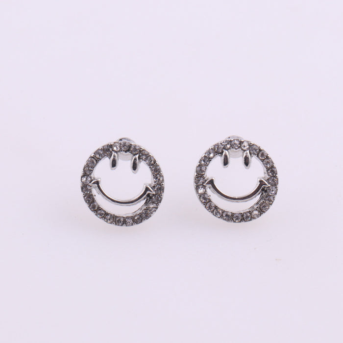 Wholesale Gold Alloy Smiley Earrings JDC-ES-dir006