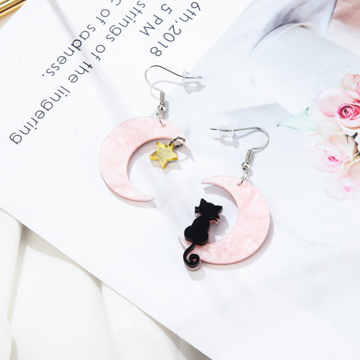 Jewelry WholesaleWholesale acrylic Moon Earrings JDC-ES-XUEP020 Earrings 雪帕 %variant_option1% %variant_option2% %variant_option3%  Factory Price JoyasDeChina Joyas De China