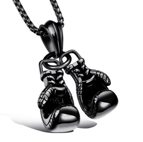 Wholesale fitness boxing gloves metal necklace lettering domineering JDC-NE-kefeng001