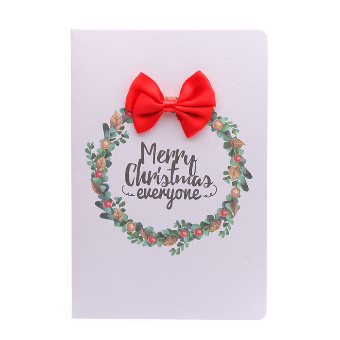 Wholesale Greeting Cards Big Bow Christmas Wishes Greeting Cards JDC-GC-MuG004