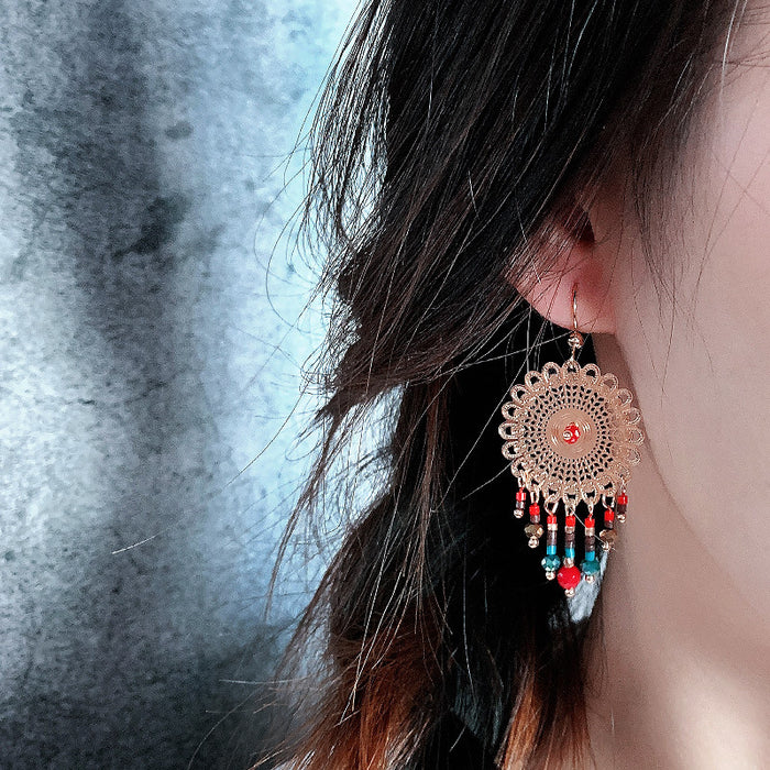 Wholesale Earring Alloy Retro Simple Gold Ring MOQ≥2 JDC-ES-HH034