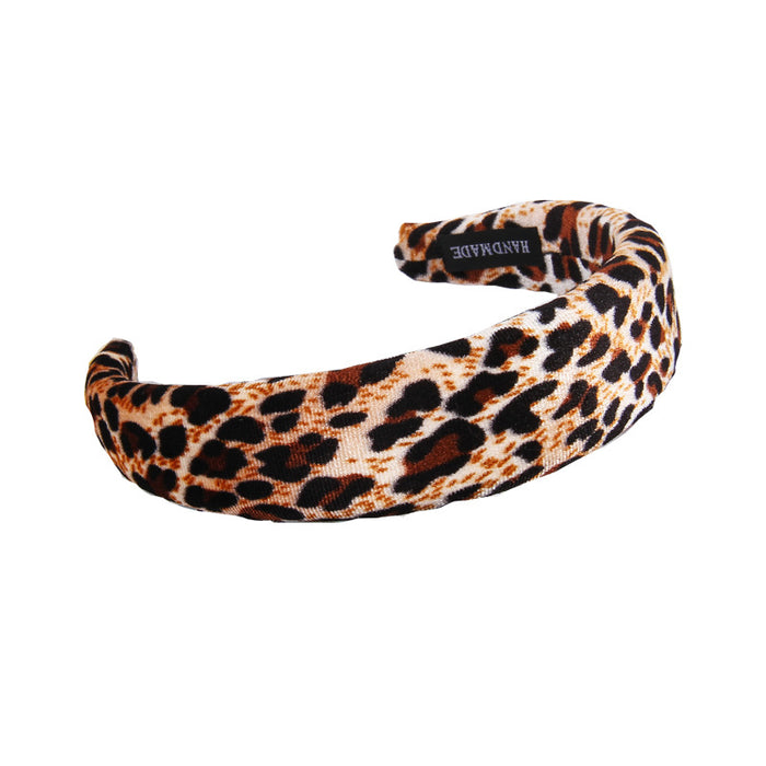 Jewelry WholesaleWholesale Leopard Print Headband Headband Fashion Gold Velvet Wide Brim JDC-HD-Baxuan001 Headband 芭炫 %variant_option1% %variant_option2% %variant_option3%  Factory Price JoyasDeChina Joyas De China