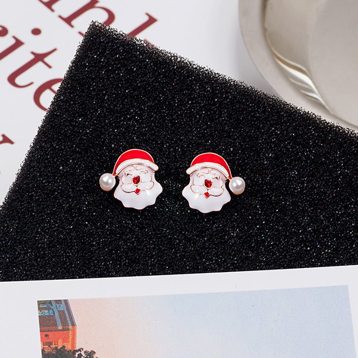 Wholesale Earrings Alloy Christmas Snowflake Elk Bells JDC-ES-MDD071