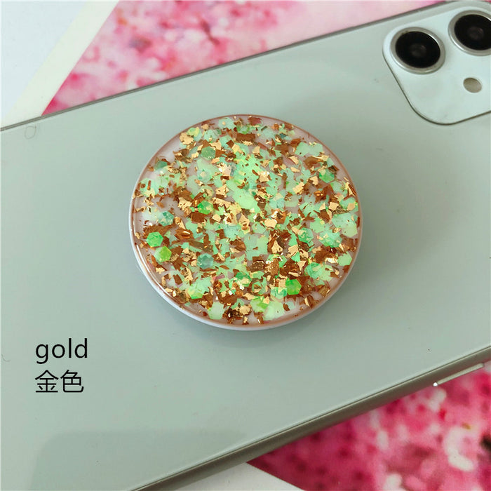 Wholesale Grips Mobile Phone Holder Plastic Glitter Tinfoil Phone Holder Folding MOQ≥2 JDC-PS-Weijiu004