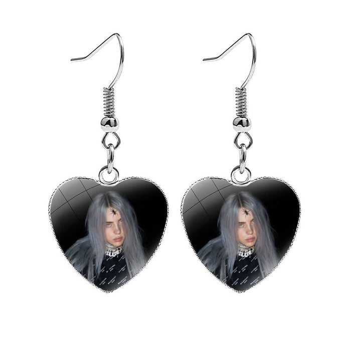 Wholesale Earrings Metal Love Time Gems Fan Souvenirs JDC-ES-NH018