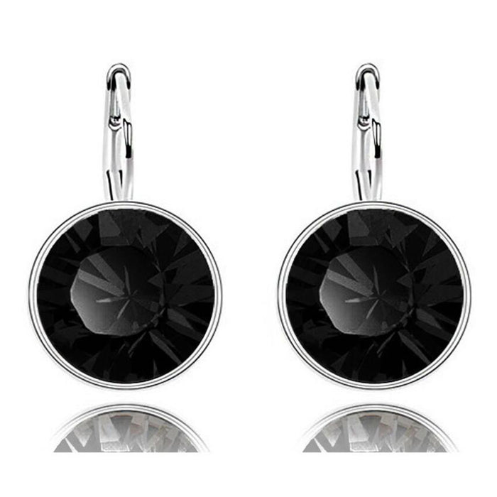 Wholesale Metal Crystal Earrings Stud Earrings Women's Round Flashing Diamonds JDC-ES-Bingm024